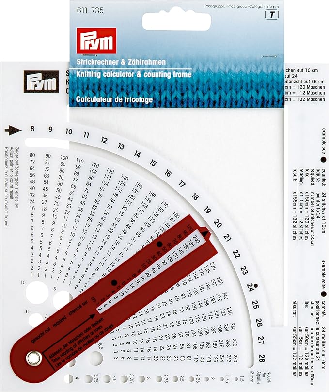 Calculateur de mailles pour tricot - Prym