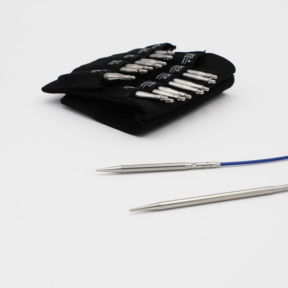 Kit d’aiguilles interchangeables Twist Shorties Bleu 2″ et 3″ (3,5mm à 5mm) - ChiaoGoo