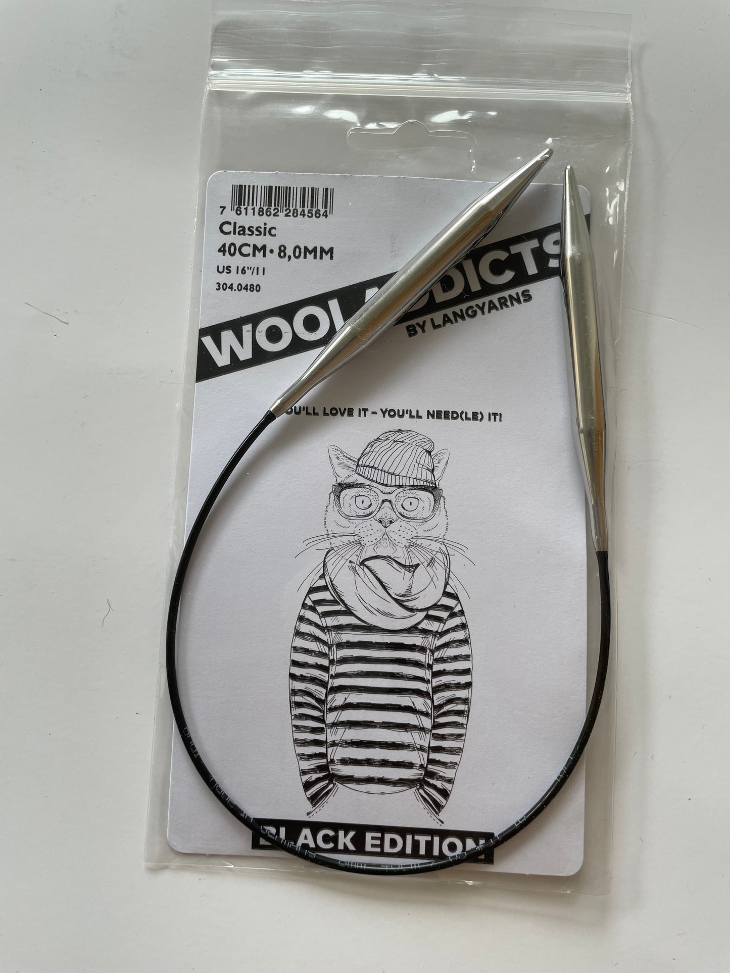 Aiguilles fixes Classic Black Edition 40 cm - ADDI