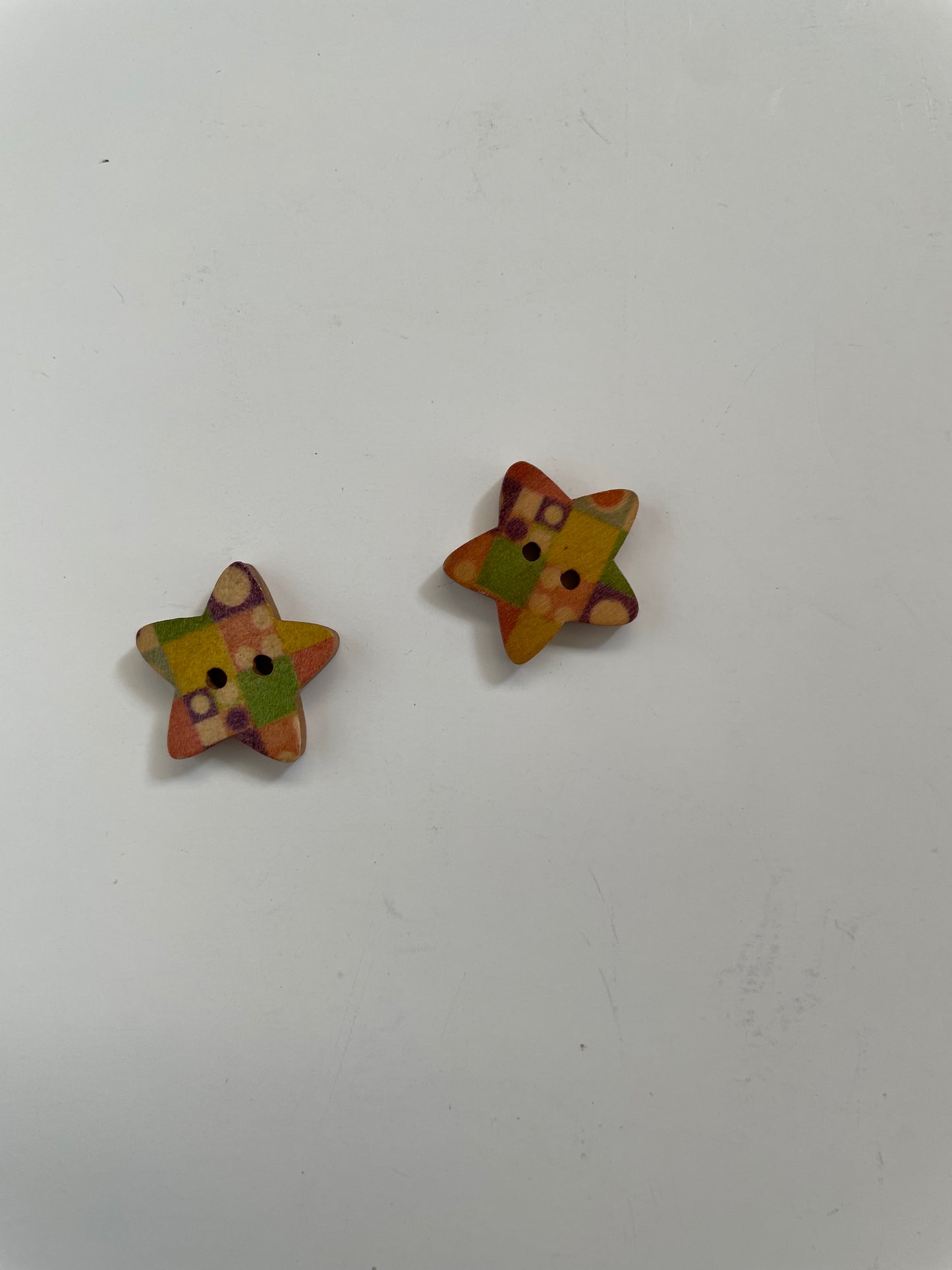 Boutons en bois imprimés