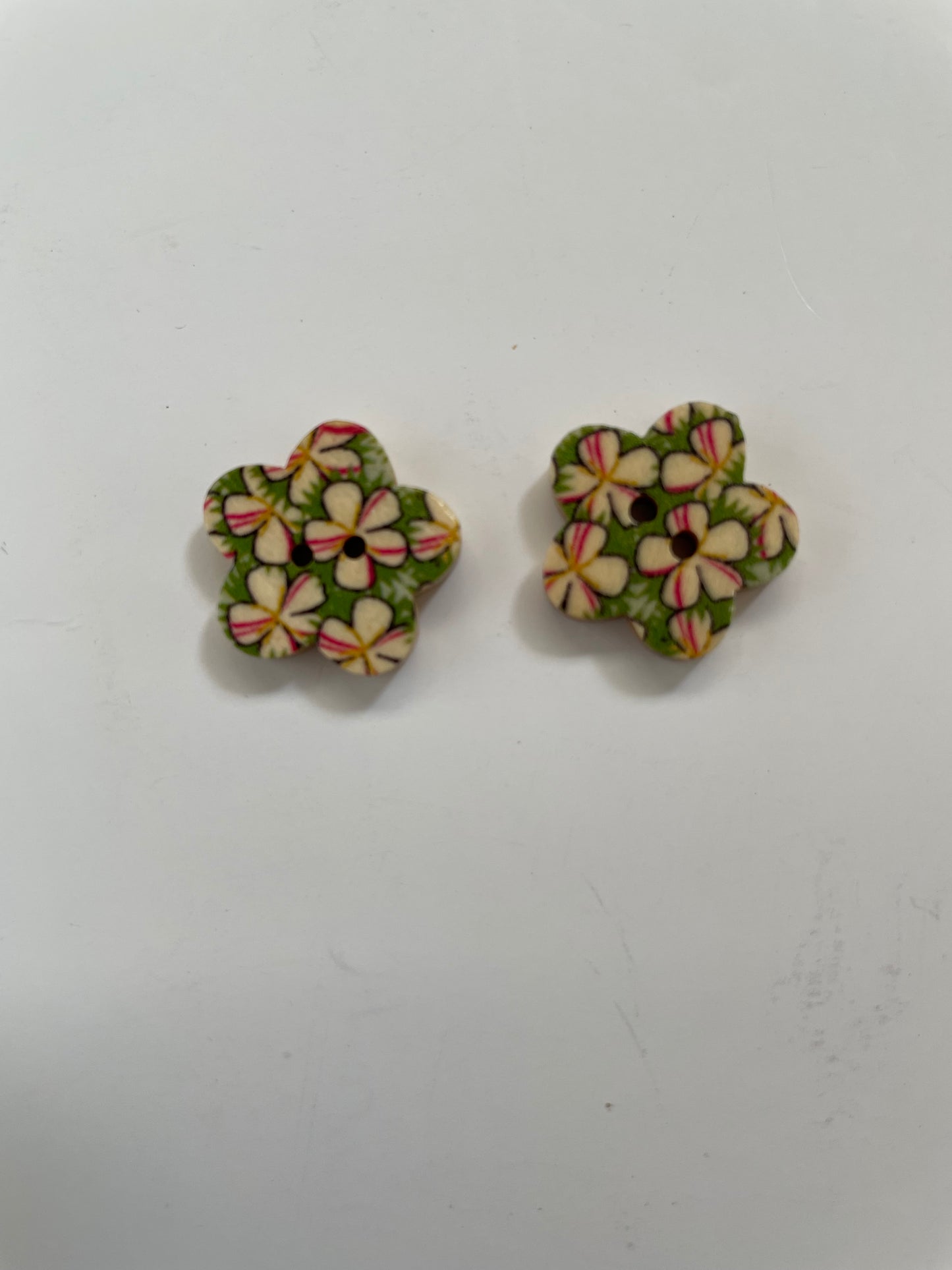 Boutons en bois imprimés