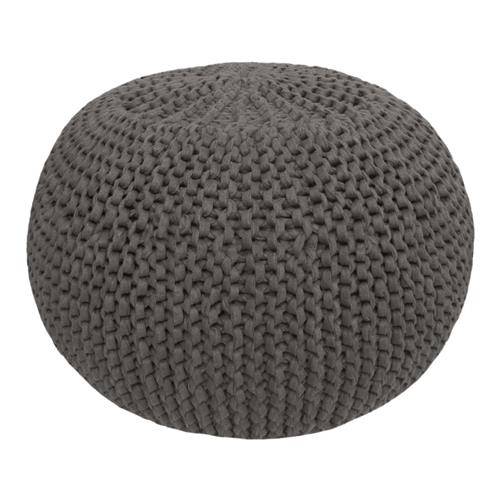 KIT POUF AU TRICOT ET AU CROCHET HOOOKED - ANTHRACITE