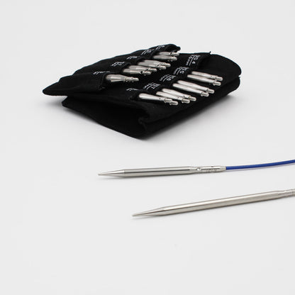 Kit d’aiguilles interchangeables Twist Shorties Bleu 2″ et 3″ (3,5mm à 5mm) - ChiaoGoo