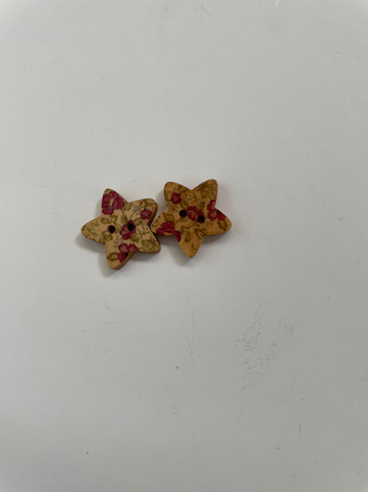 Boutons en bois imprimés