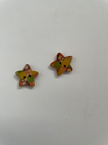 Boutons en bois imprimés