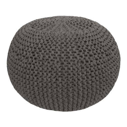 KIT POUF AU TRICOT ET AU CROCHET HOOOKED - ANTHRACITE